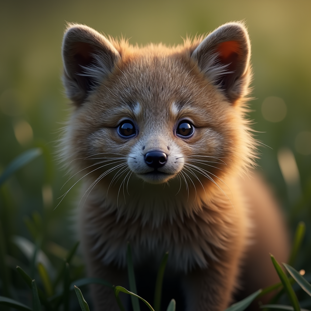 A photorealistic portrait of a Uguisu in its natural habitat