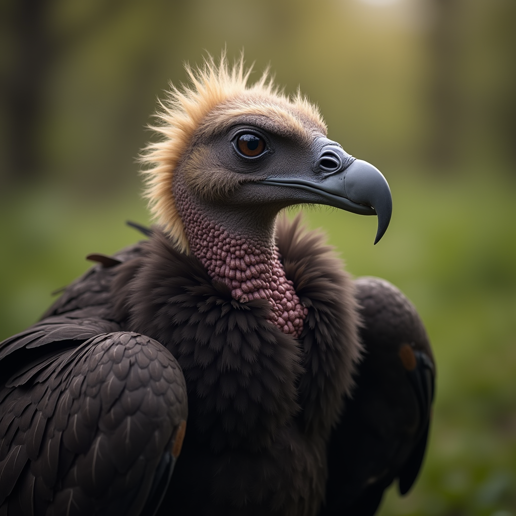 A photorealistic portrait of a Vulture in its natural habitat