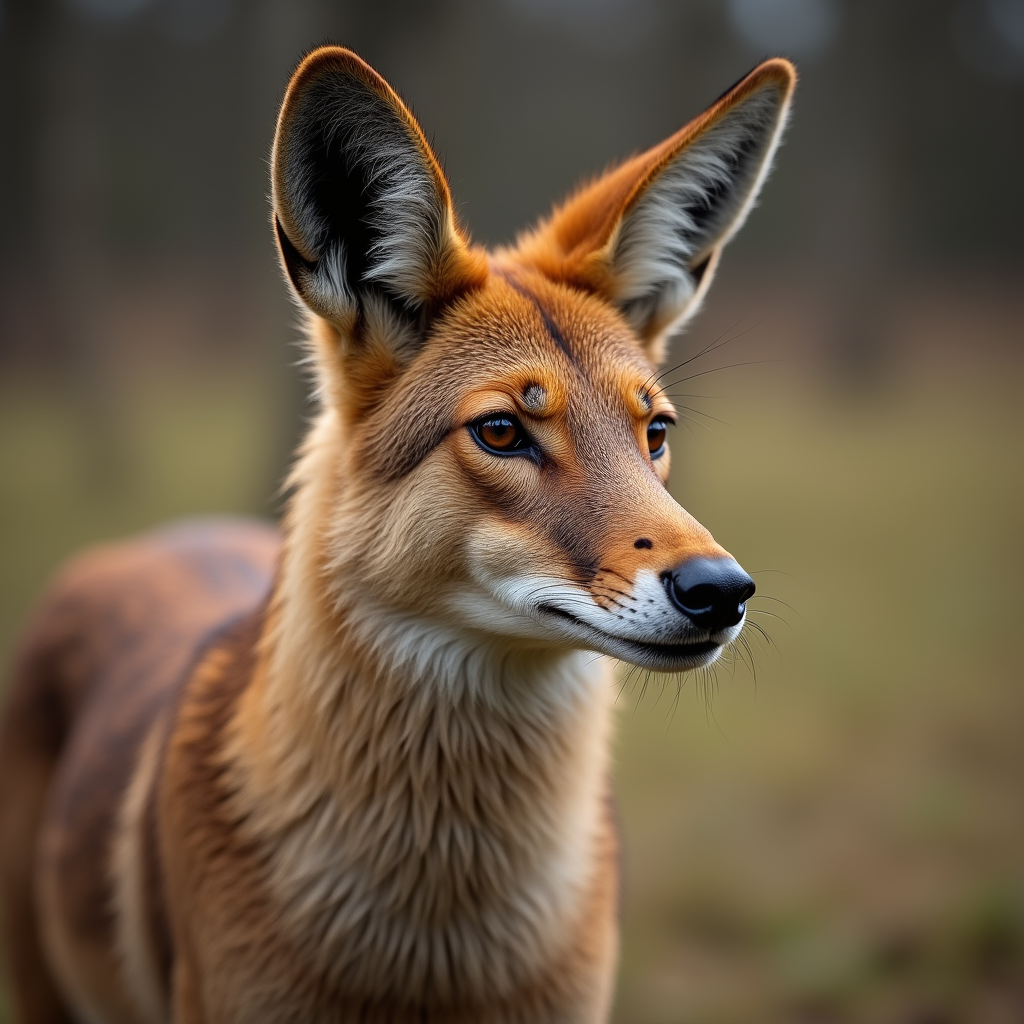 A photorealistic portrait of a Zorse in its natural habitat