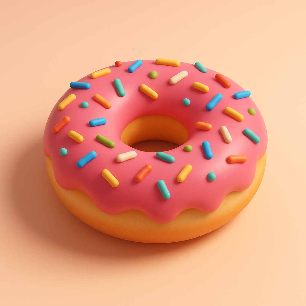 3D Donut Illustration