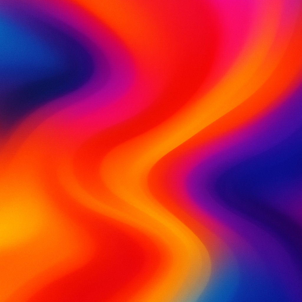 vibrant colors and gradients, forming an abstract and visually striking composition. The colors should blend, conveying a sense of movement and energy.