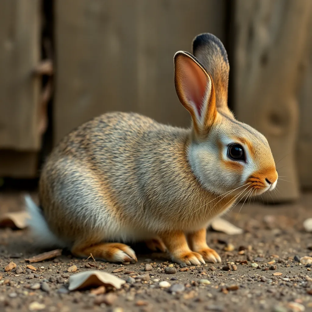 A rabbit in slow