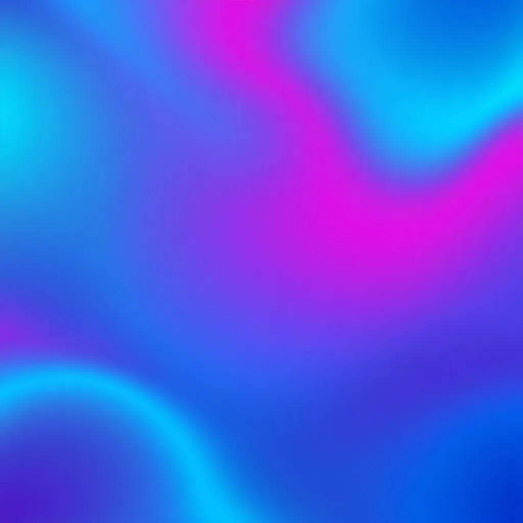 Abstract smooth gradient background, vibrant teal transitioning to magenta to deep blue, soft flowing organic shapes and subtle directional light, gentle vignette at edges, subtle film grain texture for depth, high color saturation, seamless/tileable pattern suitable for UI/background assets, no text or recognizable objects, no faces — 2048x2048, high quality, centered composition, modern digital design resource.