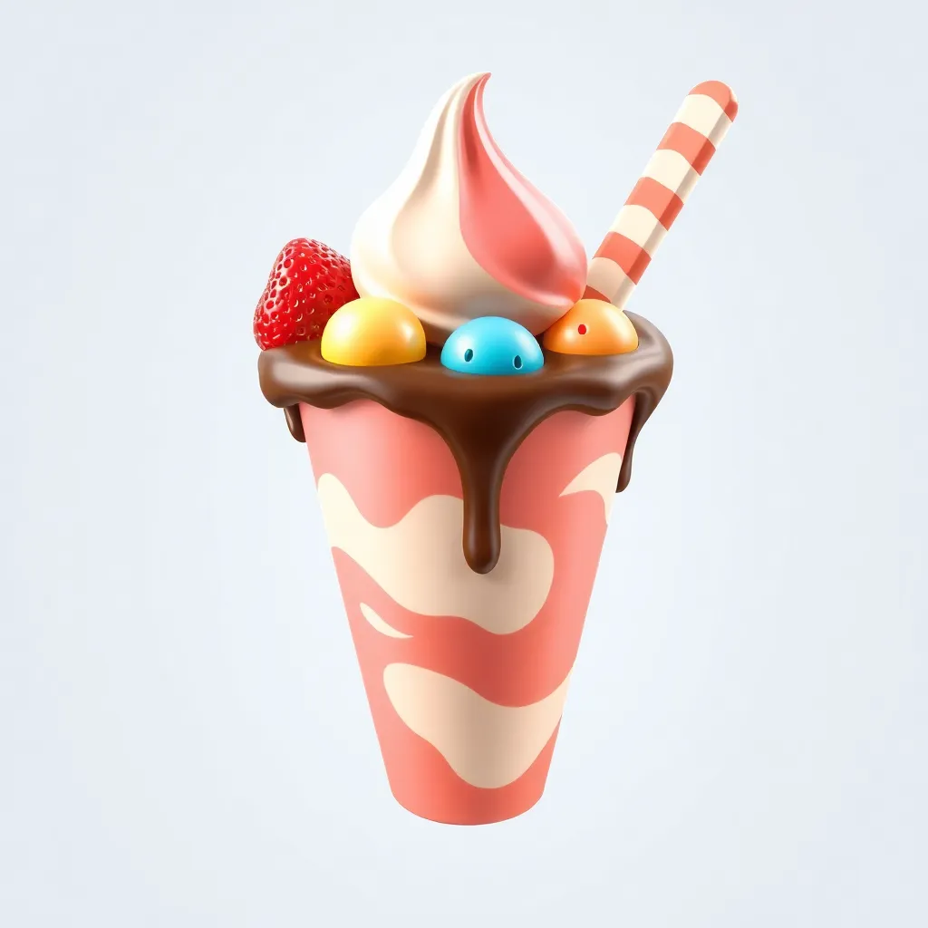 3D icecream illustration