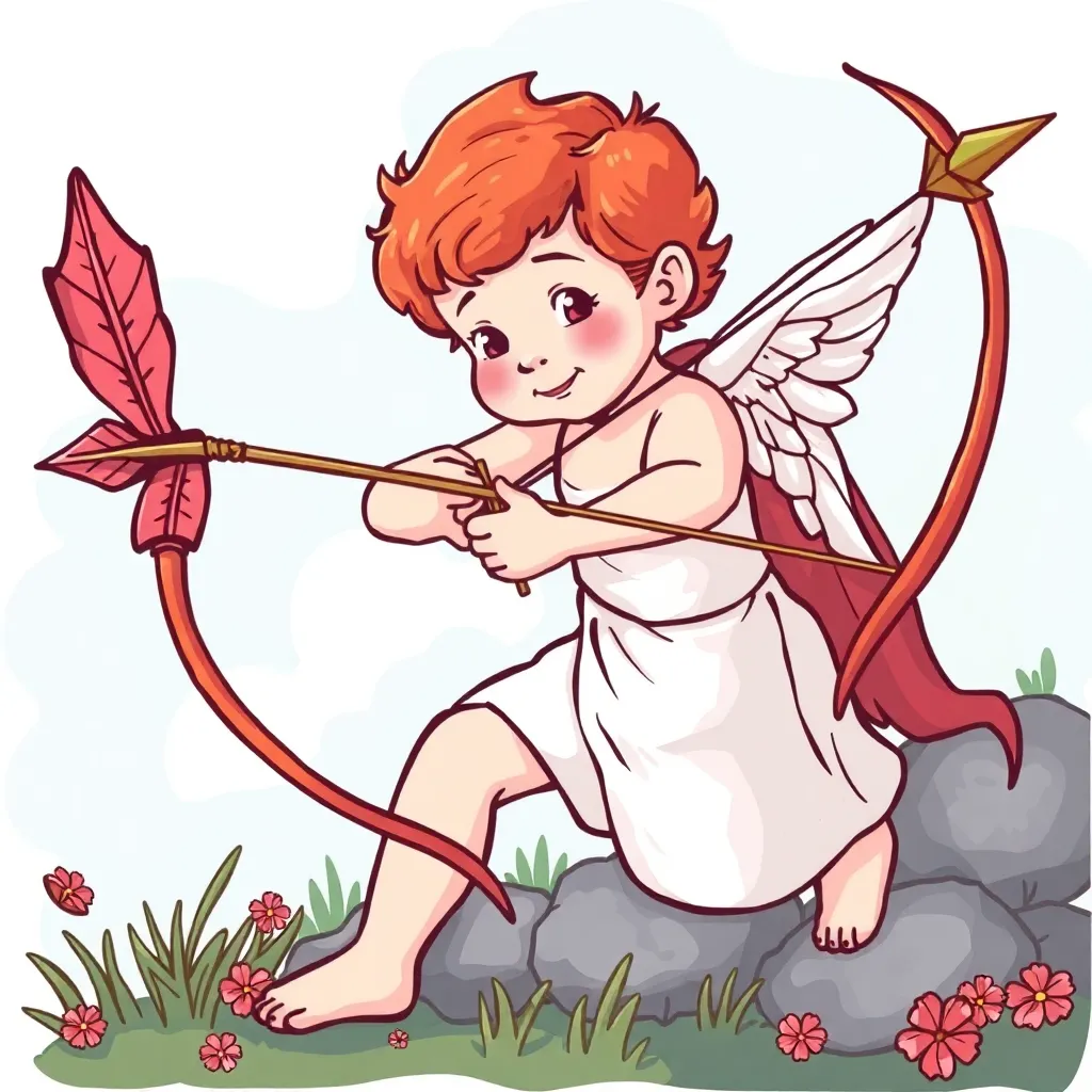 draw me a cupid's arrow and bow illustration