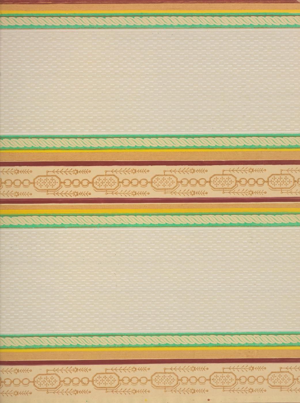 Close-up of a patterned surface with horizontal stripes in green and brown.
