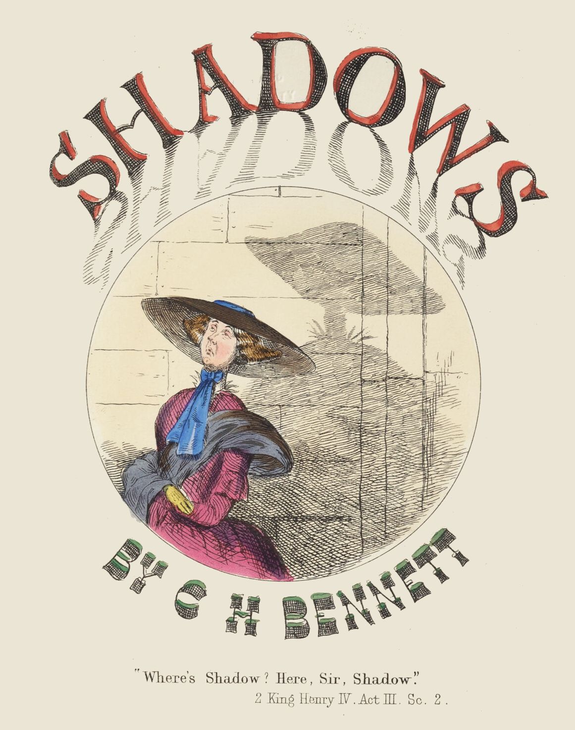 Vintage illustration of a woman and a shadow with the text 'SHADOWS' and 'BENNETT'.