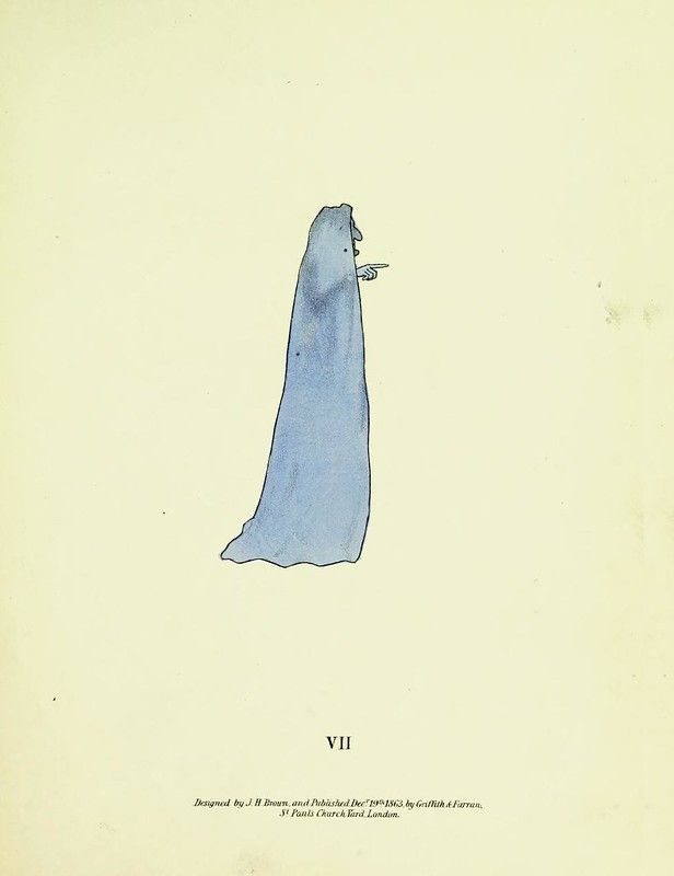 Vintage illustration of a figure in a blue robe with the Roman numeral VII below.