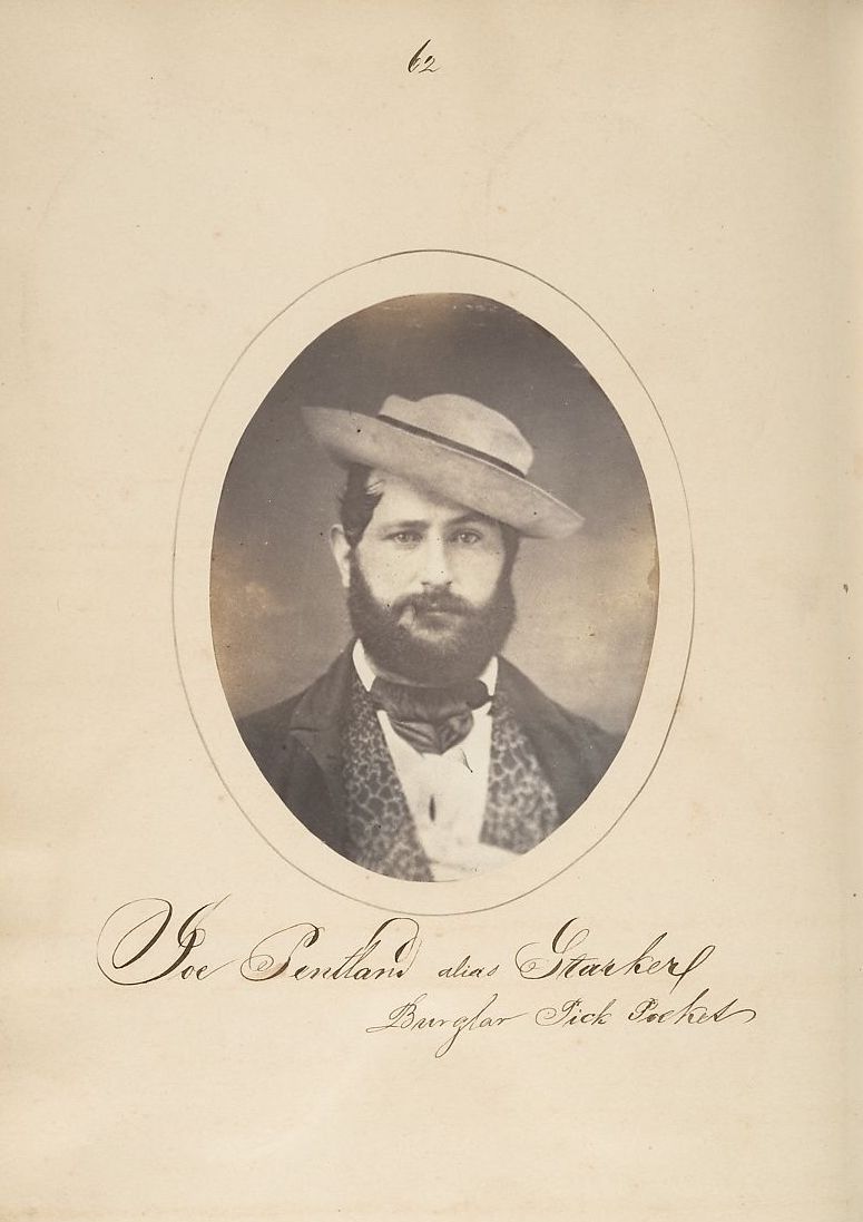 Vintage photograph of Joe Penthorn alias Starkey, identified as a burglar and pickpocket.