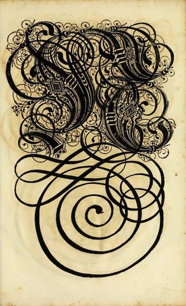 A detailed, ornate design rendered in black ink on a textured, aged paper background.