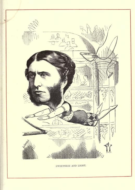 Vintage illustration of a man with long hair and beard, labeled "Sweetness and Light".