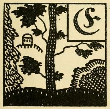 A black and white illustration of a tree with a letter 'S' above it.
