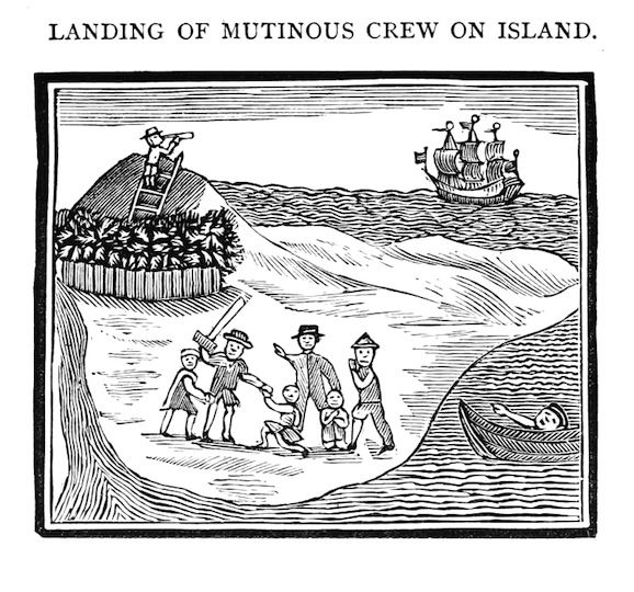 Landing of Mutinous Crew on Island