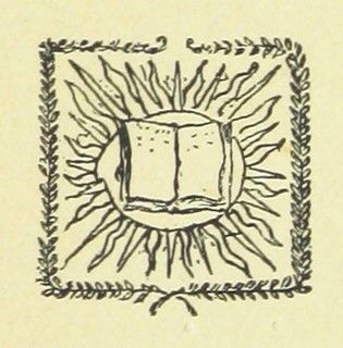 Vintage illustration of an open book radiating sunbeams, framed by leafy branches.