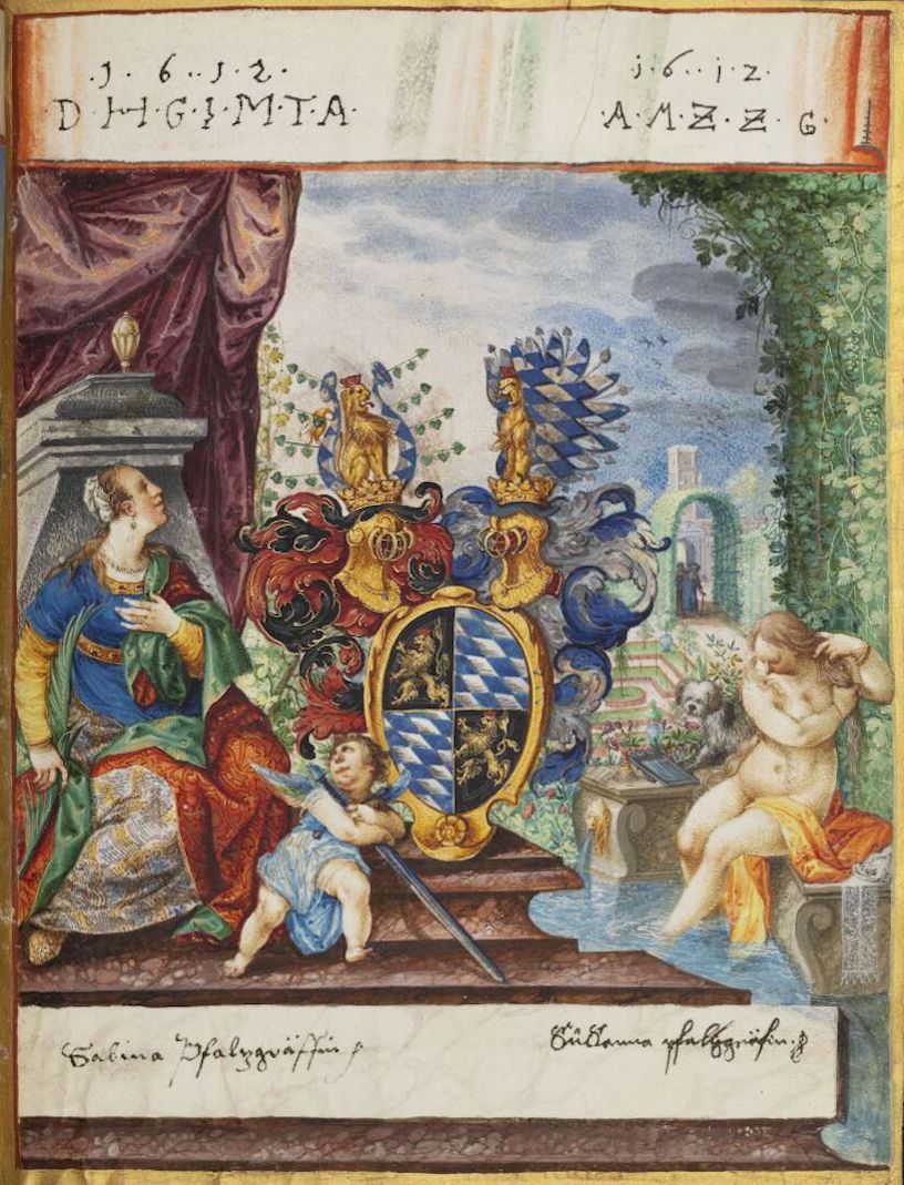 A detailed, colorful image reminiscent of a historical illuminated manuscript or heraldic illustration.