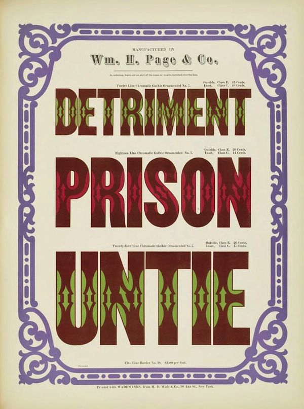 A vintage chromolithograph poster with ornate lettering and a decorative border.