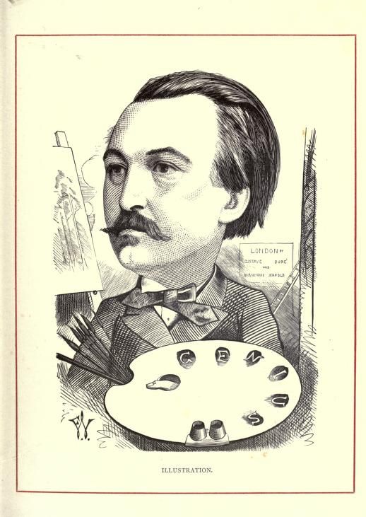 Black and white illustration of a man holding a painter's palette and brushes.