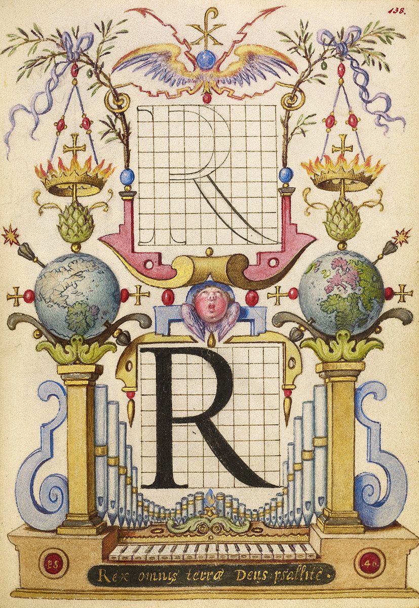 illuminated letter R