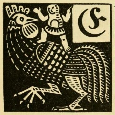 A black and white illustration of a human figure riding a patterned turtle, with a stylized letter 'S' to the right.
