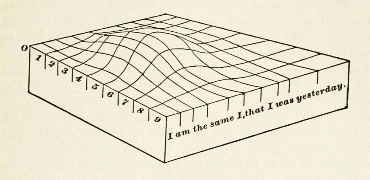 A 3D graph with a grid pattern and text at the bottom.