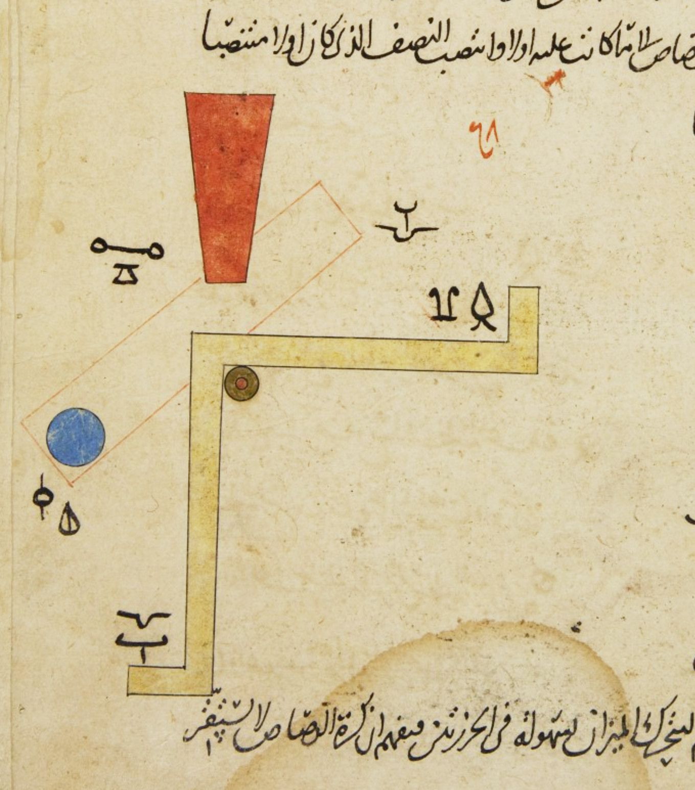A detailed image of an ancient scientific or alchemical diagram, likely from a medieval manuscript.